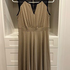 Enfocus Studio Brown Polka Dot Fit & Flare Dress – Size 6